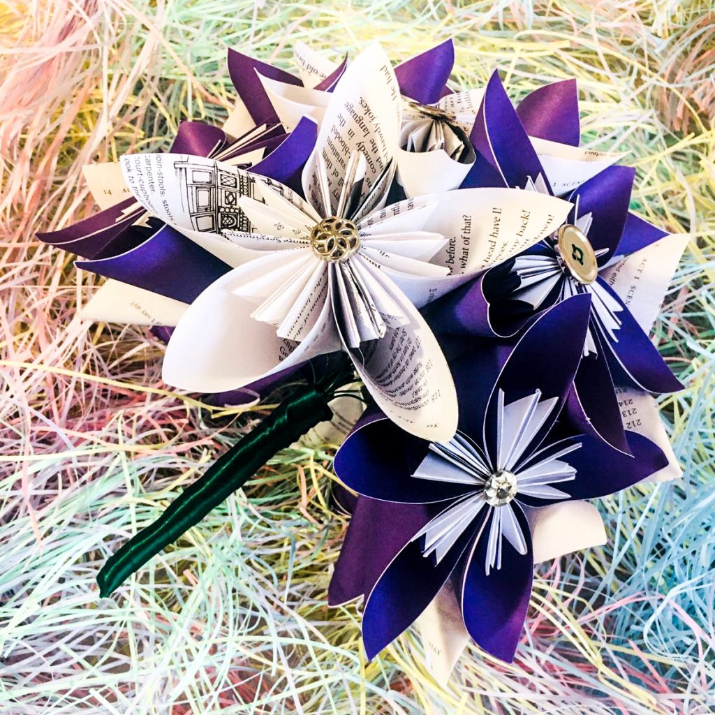 origami bridal bouquet